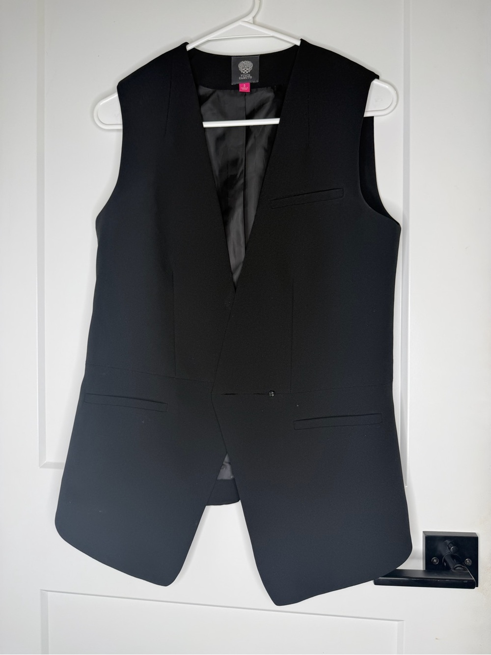 Vince Camuto Black Tailored Sleeveless Vest